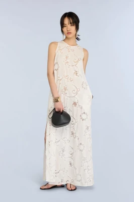 SEMICOUTURE - Sukienka z haftem
